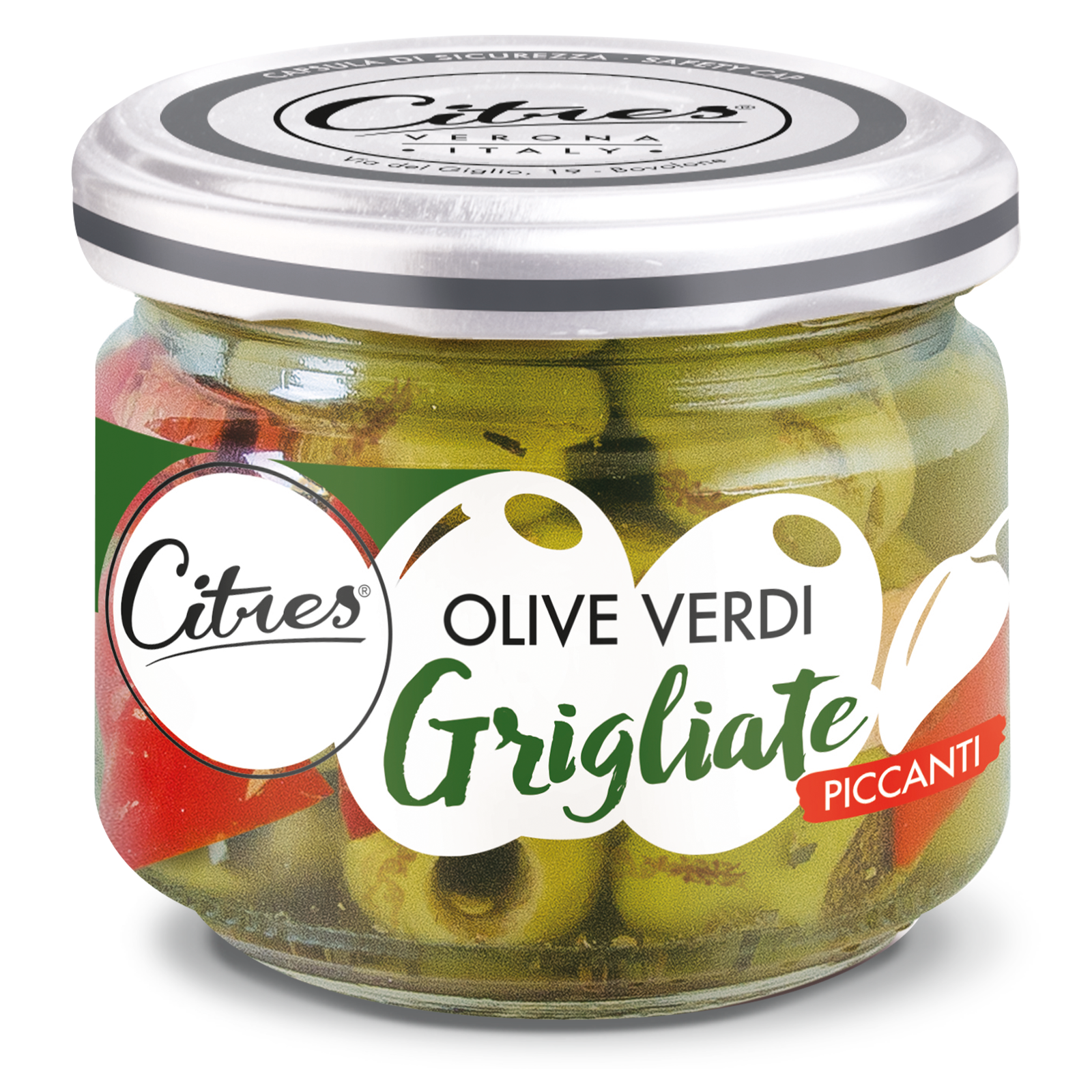 Grilled Green Pitted Olives 230 g
