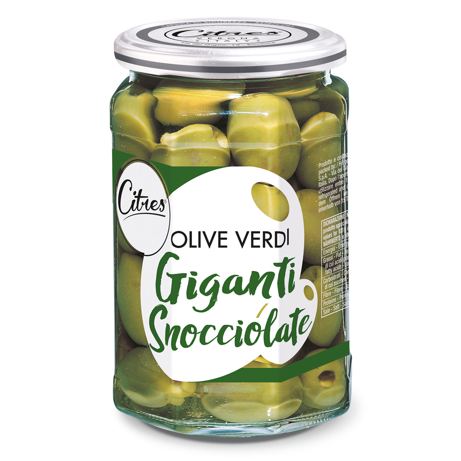 Big Green Pitted Olives 540 g