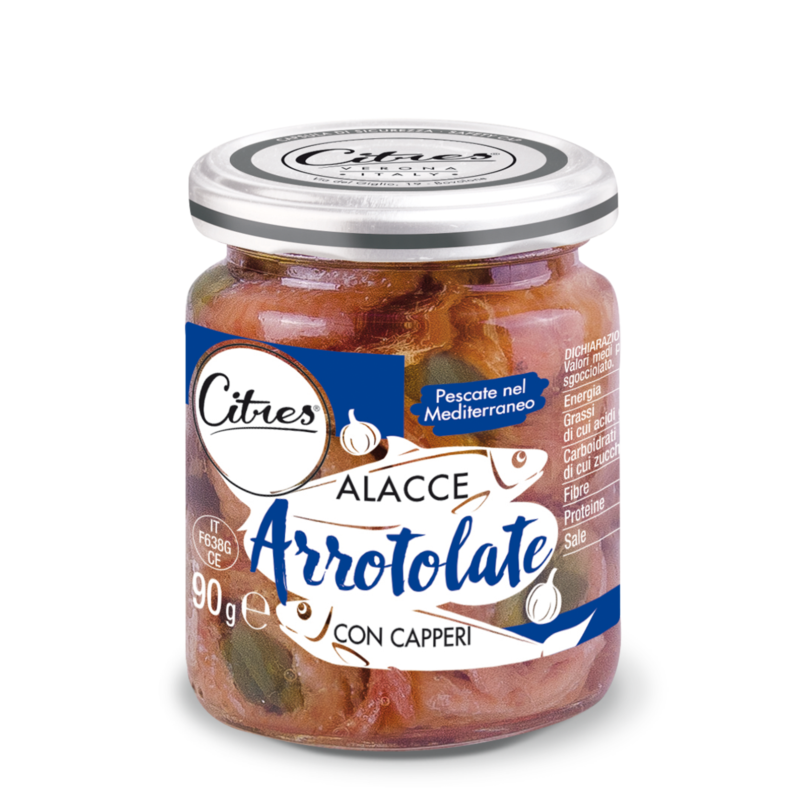 Anchovies Sardinella Aurita with Capers 90 g